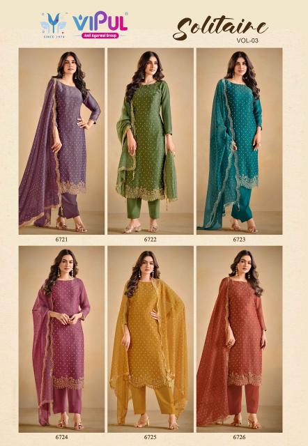 Vipul solitaire vol 3 wholesale dealers for dress materials in kerala